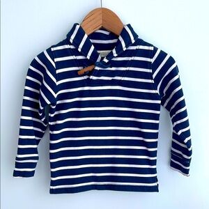 Monica & Andy stripe collared sweatshirt